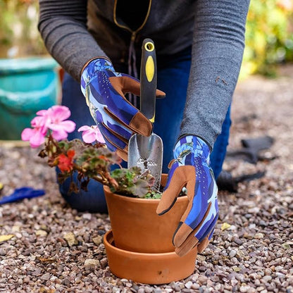 Leather-Gardening-Gloves for Women,Thorn-Proof Work-Gloves for Weeding,Digging,Planting,Pruning Yard garden Gloves