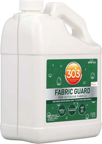 303 Fabric Guard Water Repellent for Outdoor Fabrics, 1 Gallon | Restores water and stain resistance on outdoor fabric, canvas, cushions, and upholstery.