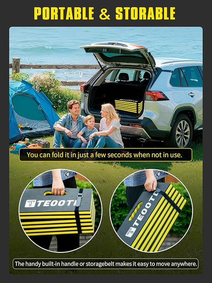 1.2" Extra Thick Foldable Kneeling Pad with Handle & Storage Belt, 5 Fold Multi-Use Comfortable EVA Foam Cushion Mat for Workshop Repairing,Gardening,Yardwork,Camping,Fitness,47.3x17.3x1.2