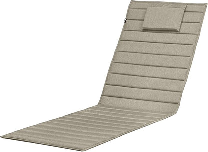 Classic Accessories Storigami Water-Resistant 72 x 21 Inch Chaise Lounge Cushion, Heather Grey, Patio Cushion
