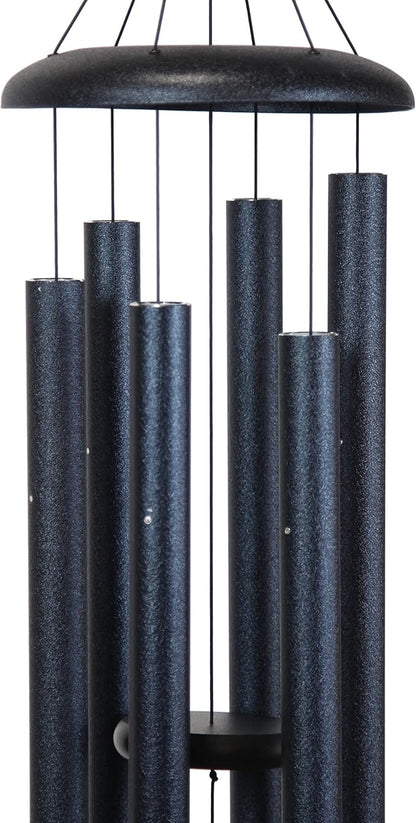 Corinthian Bells by Wind River – 44 inch Midnight Blue Wind Chime for Patio, Backyard, Garden, and Outdoor Decor (Aluminum Chime) Made in The USA