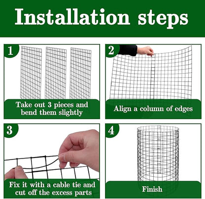 Adnee 15 Packs Wire Plant Protector from Animals, 12 x 12 Inches Metal Mesh Plant Cage Covers, Sturdy Garden Bunny Barricades Chicken Wire Cloche for Plants Shrubs Vegetables Flowers