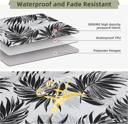 Favoyard Outdoor Seat Cushion 19 x 19 x 3 in Waterproof Pattern Fade Resistant Cover Removable Patio Furniture Cushions Deep Seat & Back Cushion Set with Adjustable Straps for Patio Chair Sofa Couch