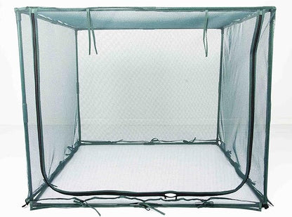 Square 4'x4' Netting Cover 3.3FT Tall Crop Cage Pest Guard Cover for Vegetables Fruits Durable Plant Garden Net with 4 Stakes