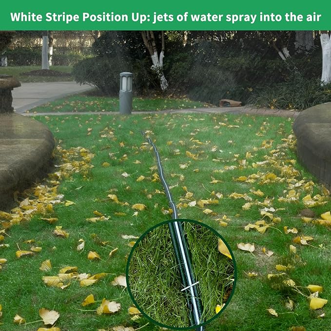 Secbulk 2026 Reinforced Sprinkler Hose & Soaker Hose for Yard - 100FT (50ft*2) Flat Garden Hose with Holes, Heavy Duty No-Kink Lawn Irrigation Hose (Includes Stakes, High Pressure Spray)