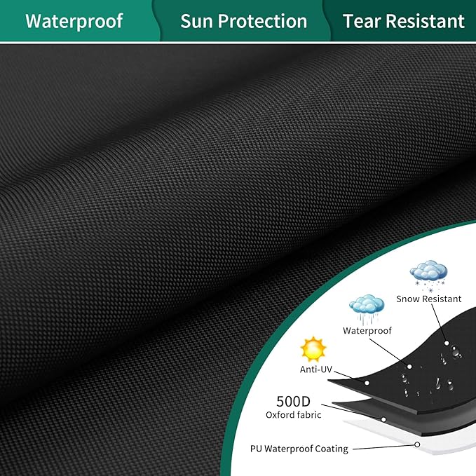 AKEfit Outdoor Swivel Lounge Chair Cover 2 Pack,Heavy Duty Waterproof Patio Chair Covers for All-Weather Protection Outdoor Lawn Furniture, Black-30W X 34D X 38.5H inches