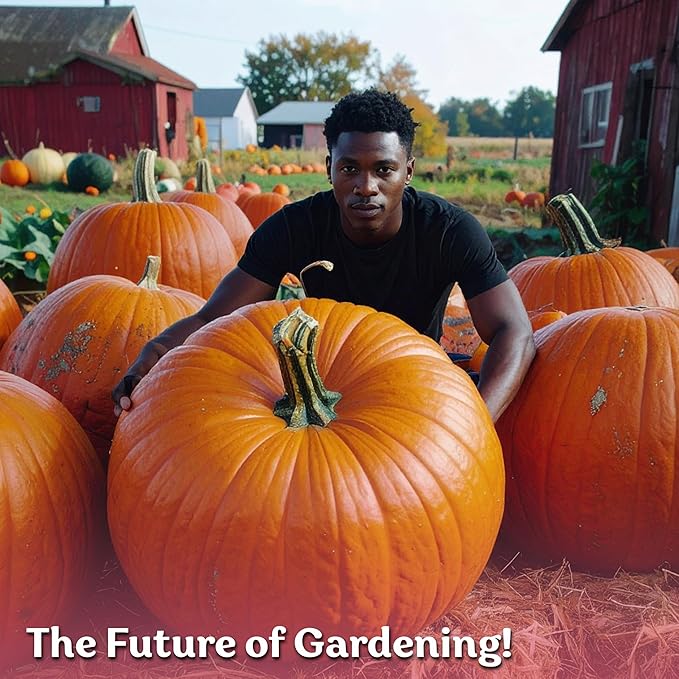 KVITER 25 Big Max Pumpkin Seeds for Planting (Cucurbita Pepo) – Giant Heirloom & Pumpkin Seeds, Up to 100 lbs – Ideal Vegetable Seed Packets for Home Outdoor Garden