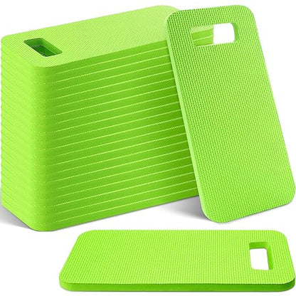 Riakrum 20 Pcs Garden Kneeling Pad Garden Knee Pads Thick Foam Knee Mat Waterproof Knee Cushions for Kneeling Multi Functional Kneeler for Praying, Gardening, Baby Bath, Yoga, 15.4 x 6.7 Inch (Green)