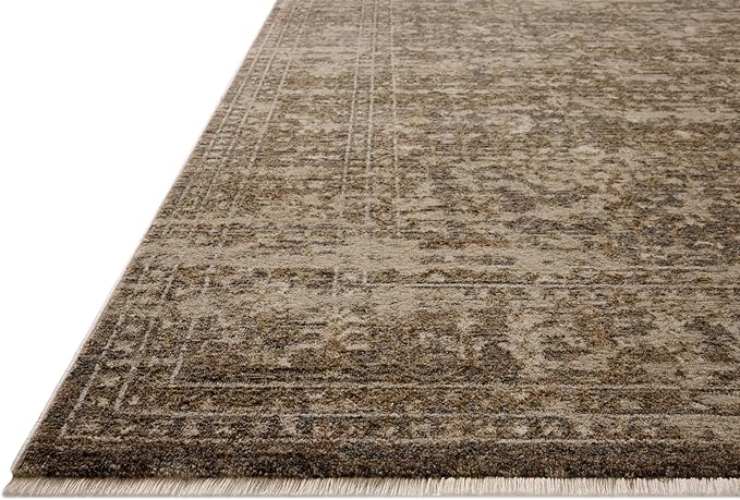 Loloi Haywood Collection HYD-01 Granite/Natural 3'-6" x 5'-7" Accent Rug