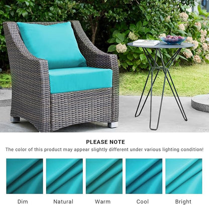 Outdoor Cushions for Patio Furniture,Outdoor Seat Cushion Set 24 x 24 x 4 Inch,Waterproof & Fade Resistant Outdoor Chair Cushions, Patio Chair Cushion, Tea