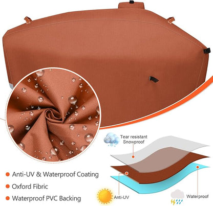 QuliMetal Grill Cover for Camp Chef 24 Pellet Grills, Model DLX 24, SmokePro 24, Woodwind 24 Pro Pellet Grills, PG24, PG24LS, PG24S, PG24SE, PG24LTD, PG24XT, SG24, SmokePro DLX, Anti-UV 600D, Brown