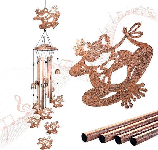 Frog Wind Chimes for Outside,Frog Gifts for Women/Men/Sympathy Memorial/Festival Birthday Gifts Metal windchimes Outdoors/Indoors,Patio,Garden Decor,Yard,Home Decor,Porch