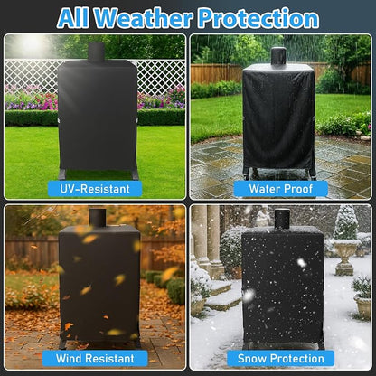 Utheer Grill Cover for Pit Boss 4/5/7 Series Vertical Smokers, PBV4PS1, PBV5PW1, PBV4PS2, PBV5P1, Pro Series 4/5/7, Heavy Duty 600D Waterproof Fabric Grill Cover for Pitboss 73550