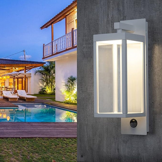 2 Pack Outdoor Wall Light Fixtures, Motion Sensor Outdoor Lights, Exterior Waterproof Wall Lanterns, Waterproof Motion Lights for Outside Front Door Patio Garage