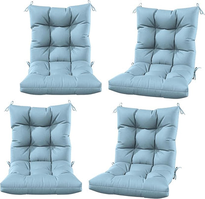 Patio Seat&Back Chair Cushions for Outdoor Furniture，Comfortable Cushions for Rocking/Dining/Lawn Chair-Set of 4