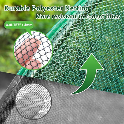 Ohuhu Crop Cages for Garden Plant: 8x4x4 Ft Tent Cage, Plant Netting Cover with Zipper, Garden Bed Cover, Plant Cover from Animal Wind-Resistant Garden Cage for Fruit Vegetable Flower