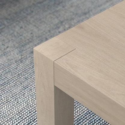 Henn&Hart Langston 22" Wide Square Side Table in Alder White