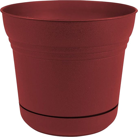 Bloem SP0513 Saturn Planter w/Saucer 5" Burnt Red, 5"