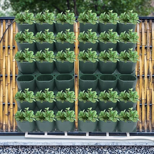 Garden Growing System, Vertical Self Watering Wall-Mounted Planters, Outdoor Hanging Grow Bags 36 Pockets, for Home Balcony Decoration