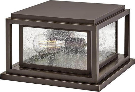 Hinkley Republic Small Pier Mount Lantern 12V, Low Voltage Oil Rubbed Bronze
