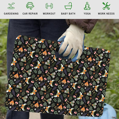 Extra Thick Kneeling Pad — Heavy Duty, Extra Large Foam Kneeler Mat for Gardening, Water & Dirt Resistant, Lightweight, Butterfly