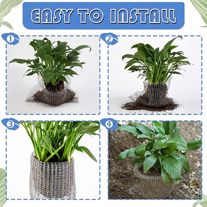 Root Guard Gopher Proof Wire Basket Mole and Vole Mesh Wire Baskets Underground Stainless Steel Wires for Plants Root Protection (4, 10 Gallon)