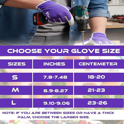 Work Gloves Gardening Breathable Rigger Palm Gardening Gloves Ladies Mens Gripper Utility Leather Thorn Proof