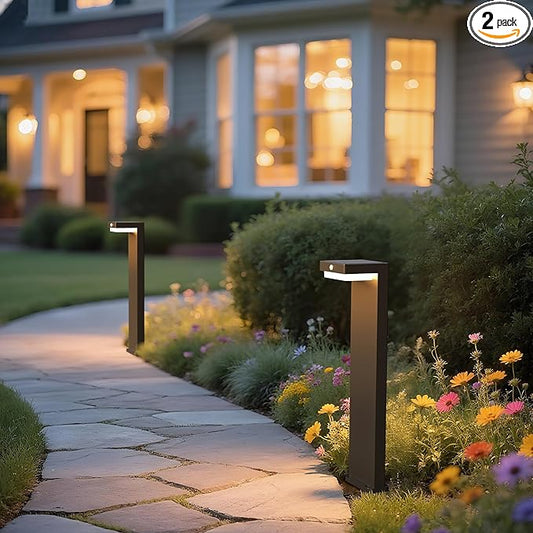 20.5" Solar Pathway Lights - Walkway Solar Lights for Outside - PIR Sensor & Two Lighting Modes - Rechargeable Battery Lasts Up to 55 Hours - 3000K - IP44 Weather Resistant - 2 Pack