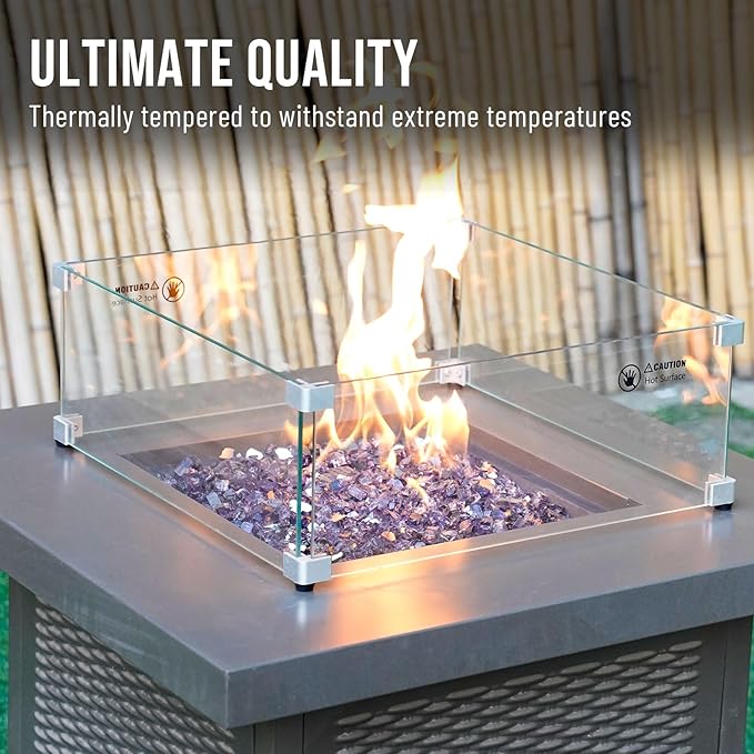 Skyflame 1/2 Inch Purple Reflective Fire Glass for Fire Pit Table Fireplace and Landscaping