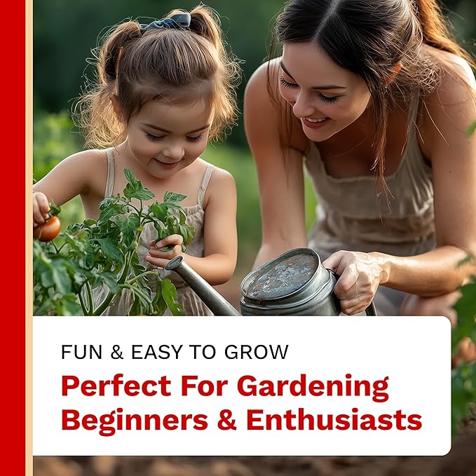 The Harvest Company Organic Pizza Garden Seed Collection, Non-GMO, Certified USDA Organic, Open-Pollinated Garden Seeds for Indoor Outdoor Planting, 195 Seeds Total