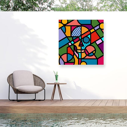 Outdoor Canvas Art - Ali Gulec 'Pop Skull' Wall Art for Outdoor Spaces, Patios, or Gardens by Trademark Fine Art