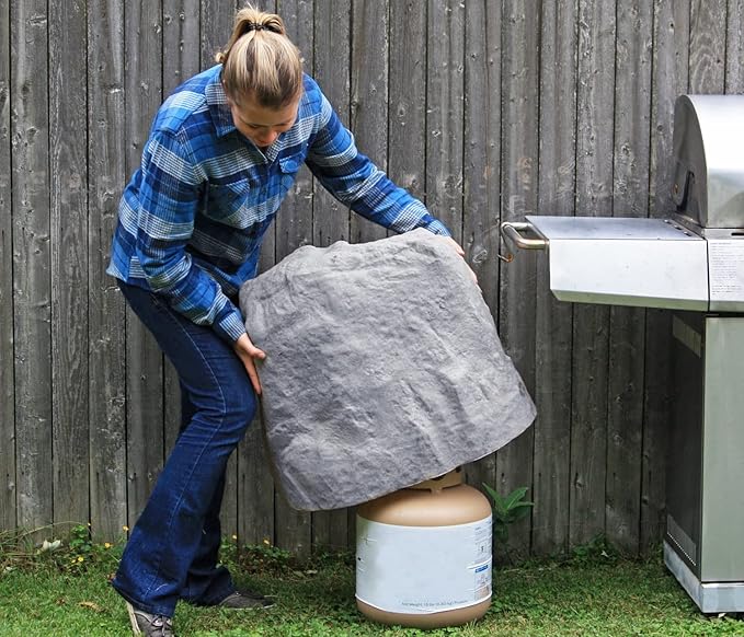 Emsco Group 2185 Large – Lightweight Landscape Rock-Resin, Granite