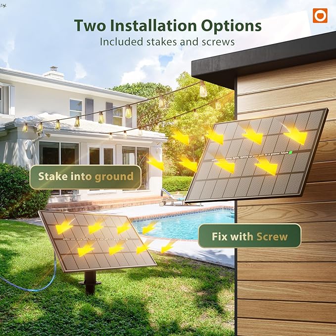 addlon 102FT(96+6) Solar String Lights Outdoor with Remote, Waterproof Patio Lights with 32 LED Bulbs, Dimmable & Timable, Long-Lasting Solar Powered Hanging Light for Outside, Yard, Porch, Camping