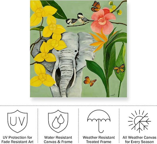 Trademark Fine Art Outdoor Canvas Art - Isabelle Ri 'Gentle Giant' Wall Art for Outdoor Spaces, Patios, or Gardens