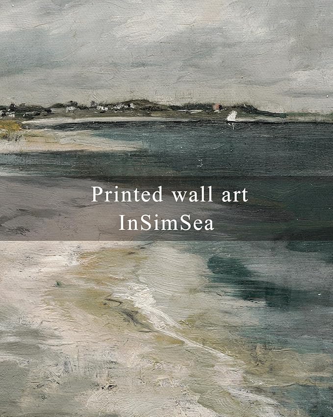 InSimSea Framed Canvas Prints Art Vintage Decor, Storm Clouds Vintage Coastal Wall Decor, Large Prints, Traditional Scenic Pictures for Bathroom Bedroom Farmhouse Office Decoration, 20"x30"