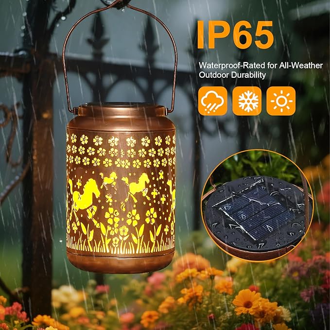 Horse Solar Lantern Outdoor Horse Decor Garden Decor Waterproof Light Hanging Solar Lights Yard Decor, Christmas Gifts, Gifts for Women, Gifts for Mom, Gifts for Grandma, Horse Gifts