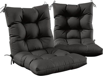 Patio Seat&Back Chair Cushions for Outdoor Furniture，Comfortable Cushions for Rocking/Dining/Lawn Chair-Set of 2