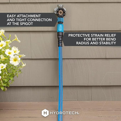 HydroTech FlatJacket 5/8" 25 ft Garden Hose with Patented Force Control Technology- Flexible, Kink-Free, Lightweight Hose for Lawn, Garden, Car Washing, Deck and Patio Cleaning