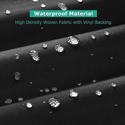 SunPatio Outdoor Heavy Duty Waterproof Grill Cover, Compatible for Traeger 20 Series Wood Pellet, Tailgater and Recteq 340 Grills, Full Length Barbecue Cover, All Weather Protection, Black