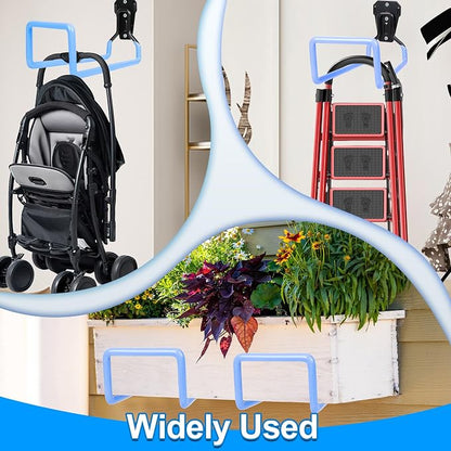 PeoMev 2PCS Hose Hanger Wall Mount - Metal Garden Hose Storage Water Hose Holders for Outside Heavy Duty Hose Reel for Water Hose