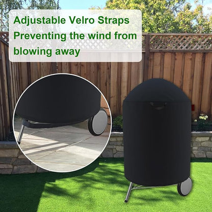 Large Grill Cover Suitable for Weber Master Touch Charcoal Grill 26",Weber Summit Kamado E6 Charcoal Grill, Kamado Joe Classic Joe I Premium 18" Grill Model KJ23RH,Storage Bag Included 36"D