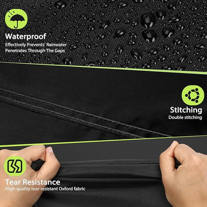 TOPCROWN Grill Cover for Outdoor Grill, Universal Fit 30"-32" BBQ Gas Grill Waterproof Anti-UV Oxford Fabric Windproof Design with Adjustable Straps, Fits Weber/Char-Broil/Nexgrill and More (32")
