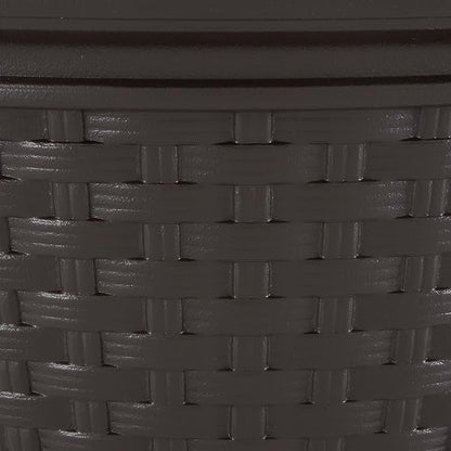 Suncast 6 Pack Decorative Wicker Garden Hose Holder Pot with 4 Drain Holes for 100 Foot Hoses, Java