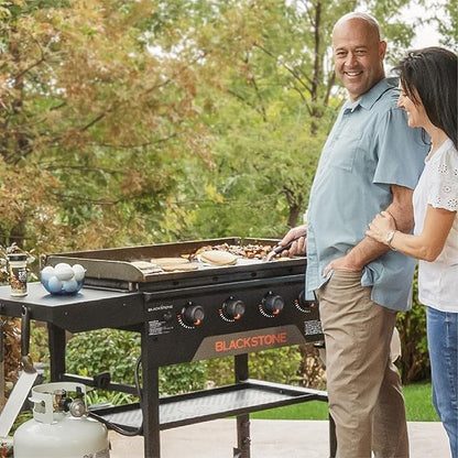 Blackstone 2210 Original 36” Omnivore Griddle with Two Side Shelves, Powder Coated Steel, Black