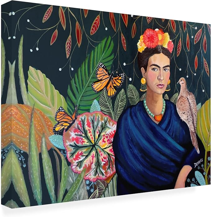 Trademark Fine Art Outdoor Canvas Art - Sylvie Demers 'Frida' Wall Art for Outdoor Spaces, Patios, or Gardens