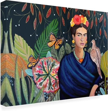 Trademark Fine Art Outdoor Canvas Art - Sylvie Demers 'Frida' Wall Art for Outdoor Spaces, Patios, or Gardens