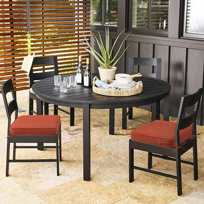 Outdoor Sunbrella Square Corner Seat Cushion, 18.5"x16"x3", Set of 4, Non Slip Seat Cushion Pads with Removable Cover for Patio Furniture, Garden Yard Lawn, Spectrum Grenadine