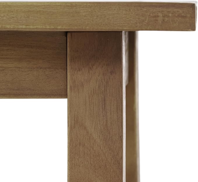 Christopher Knight Home Selma Acacia Wood Outdoor Side Table, Decorative Rectangular Small Accent Table, Weather Resistant Patio End Table for Balcony Beach Pool Side, Slatted Design, Natural Stained