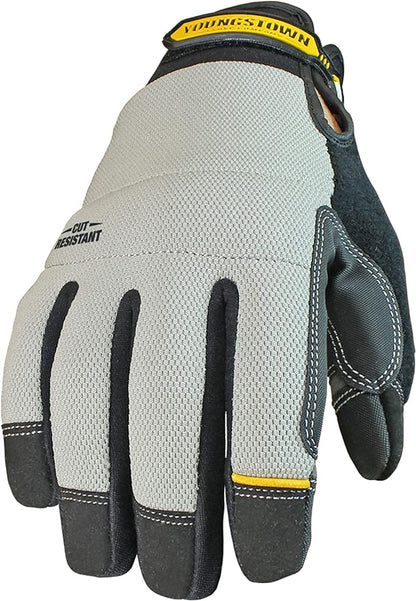 Youngstown Glove Cut Resistant General Utility Synthetic Work Gloves For Men - Kevlar Lined - Gray, X-Large