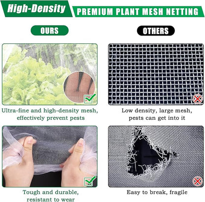 10 X 100 FT Garden Mesh Netting Pest Barrier for Raised Beds, Fruit Tree Netting for Cicadas, Bird Insect Nettings for Garden, Blueberry Bush Strawberry Netting Cover for Garden Protection